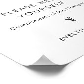 STELLA Wedding Mens Bathroom Basket Goodies Zeiche Poster (Ecke)