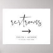 STELLA Wedding Restroom This way Arrow Poster (Vorne)