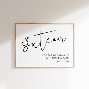 STELLA Wedding Restroom This way Arrow Sign Poster