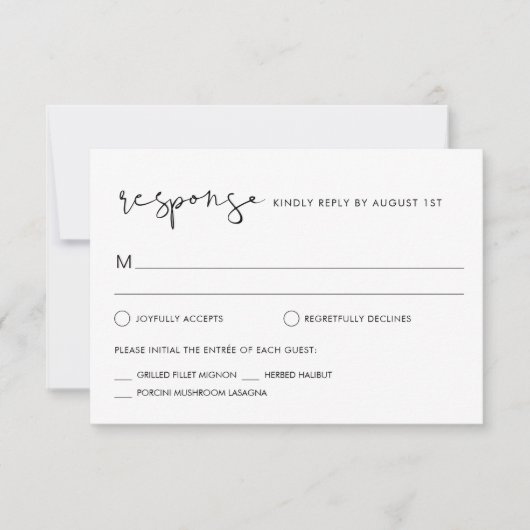 STELLA Wedding RSVP Response Card (Vorderseite)