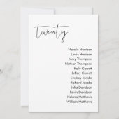 STELLA Wedding Seating Card - TABELLE 20 Einladung (Rückseite)