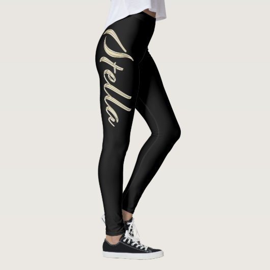 Stella white gold Handwriting Hose Leggings (Rechts)