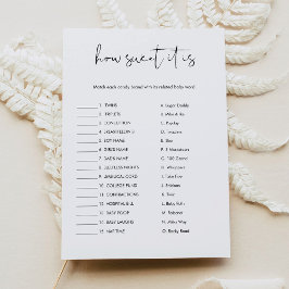 STELLA Wie süß es ist Candy Bar Baby Spielkarte Einladung