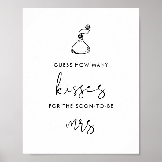 STELLA Wie viele Kisses Brautparty Game Poster (Vorne)