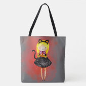 Stellalunarts Niedlich Girl Halloween Cat Tasche (Vorderseite)