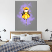 Stellalunarts Pumpkin Halloween Niedliches Mädchen Leinwanddruck (Insitu (Schlafzimmer))