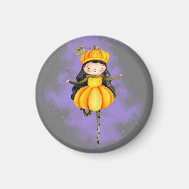 Stellalunarts Pumpkin Halloween Niedliches Mädchen Magnet