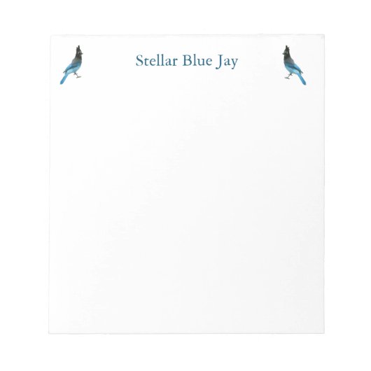 Stellar Blue Jay notepad Notizblock (Vorderseite)