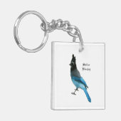 Stellar Blue Jay Schlüsselkette Schlüsselanhänger (Vorderseite links)