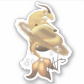 Stellar Capricorn Saturn Zodiac Aufkleber (Vorderseite)