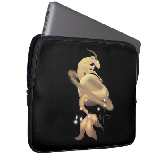 Stellar Capricorn Saturn Zodiac Laptopschutzhülle (Vorne Rechts)