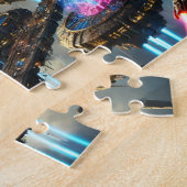 Stellar Cities Futuristic Neon Cityscape Puzzle (Seite)