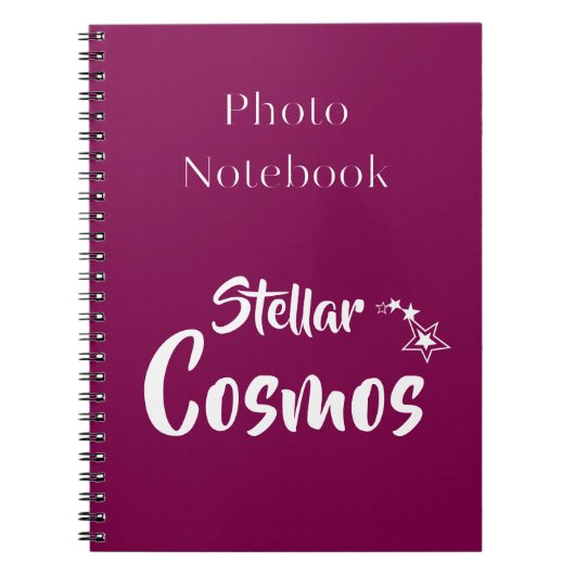 Stellar Cosmos Spiral Photo Notebook Notizblock (Vorderseite)