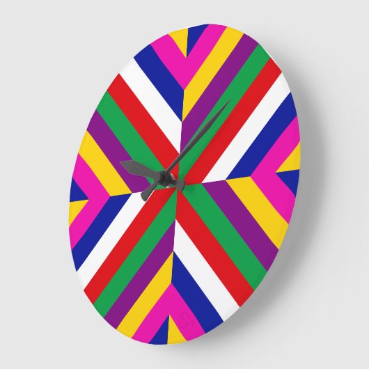 Stellar Cross-Section - Green/Red - Dynamic Große Wanduhr (Winkel)