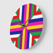 Stellar Cross-Section - Magenta/Yellow-Balanced Große Wanduhr (Winkel)