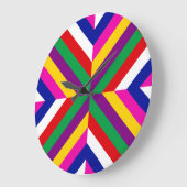 Stellar Cross-Section - Purple/Green - Dynamic Große Wanduhr (Winkel)