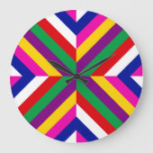 Stellar Cross-Section - Purple/Green - Dynamic Große Wanduhr (Vorderseite)