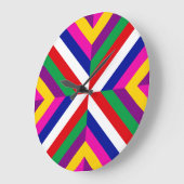 Stellar Cross-Section – Red/White – Dynamic Große Wanduhr (Winkel)