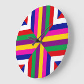 Stellar Cross-Section - Yellow/Purple -Balanced Große Wanduhr (Winkel)