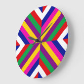 Stellar Cross-Section - Yellow/Purple - Dynamic Große Wanduhr (Winkel)