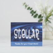 Stellar! Danke für Ihre großartige Arbeit Postkarte (Stehend Vorderseite)