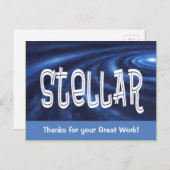 Stellar! Danke für Ihre großartige Arbeit Postkarte (Vorne/Hinten)