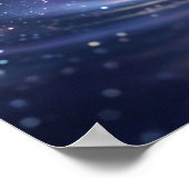 Stellar Dragonfly Cosmic Glow Poster (Ecke)