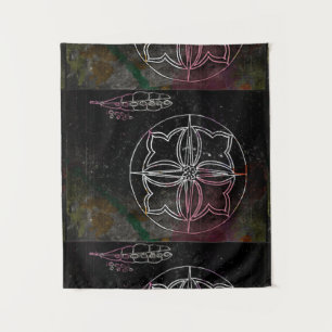 Stellar Drapery: Rad der Zeit Wandteppich
