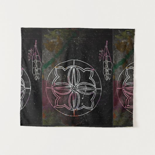 Stellar Drapery: Rad der Zeit Wandteppich (Vorderseite (Horizontal))