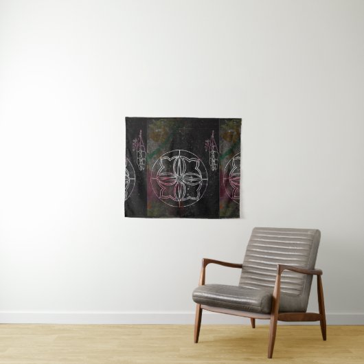 Stellar Drapery: Rad der Zeit Wandteppich (Beispiel (Horizontal))