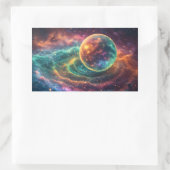 Stellar Dream Nebula Design Rechteckiger Aufkleber (Tasche)