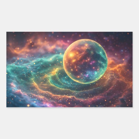 Stellar Dream Nebula Design Rechteckiger Aufkleber (Vorderseite)