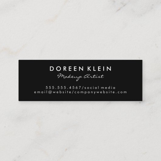 Stellar Feather | Makeup-Kit Mini Visitenkarte (Rückseite)