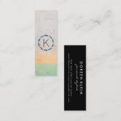 Stellar Feather | Monogramm Mini Visitenkarte (Vorne/Hinten)