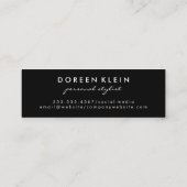 Stellar Feather | Monogramm Mini Visitenkarte (Rückseite)