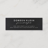 Stellar Federmuster mit Ledermonogramm Mini Visitenkarte (Rückseite)