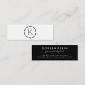 Stellar Federmuster mit Monogramm Mini Visitenkarte (Vorne/Hinten)