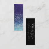Stellar Federmuster mit Monogramm Mini Visitenkarte (Vorne/Hinten)