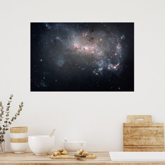 Stellar Fireworks Ablaze in Galaxy NGC 4449 30x20 Poster (Küche)