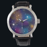 Stellar Galaxy Print Watch Armbanduhr<br><div class="desc">Galaxy inspiriertes Design erstellt in Adobe Illustrator und Fotoshop.</div>