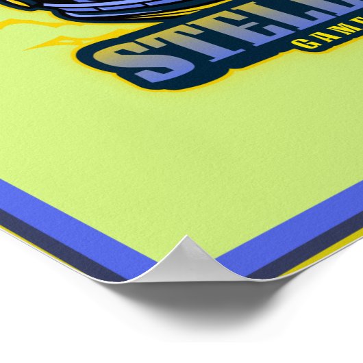 Stellar Gamer Skull mit Helmet Poster (Ecke)