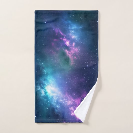 Stellar Illumination: Nebel mit glühenden Sternen Badhandtuch Set (Handtuch)