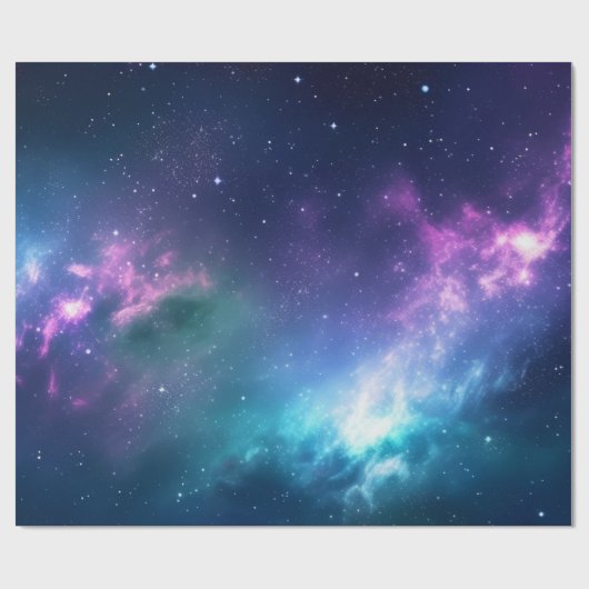 Stellar Illumination: Nebel mit glühenden Sternen Geschenkpapier (Flach)