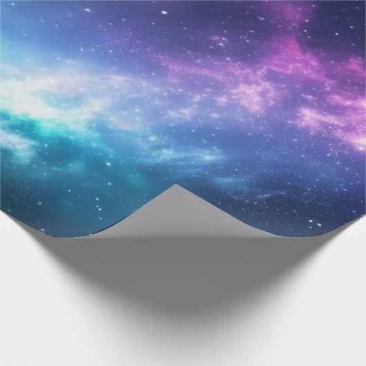 Stellar Illumination: Nebel mit glühenden Sternen Geschenkpapier (Ecke)