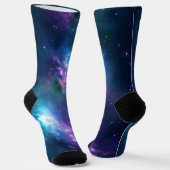 Stellar Illumination: Nebel mit glühenden Sternen Socken (Gewinkelt)