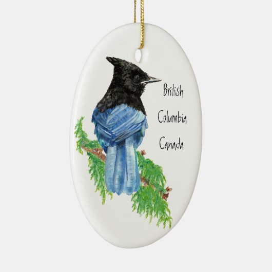 Stellar Jay B.C. British Columbian, Kanada Keramik Ornament (Rechts)
