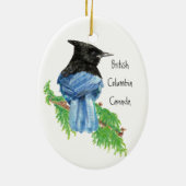 Stellar Jay B.C. British Columbian, Kanada Keramik Ornament (Hinten)