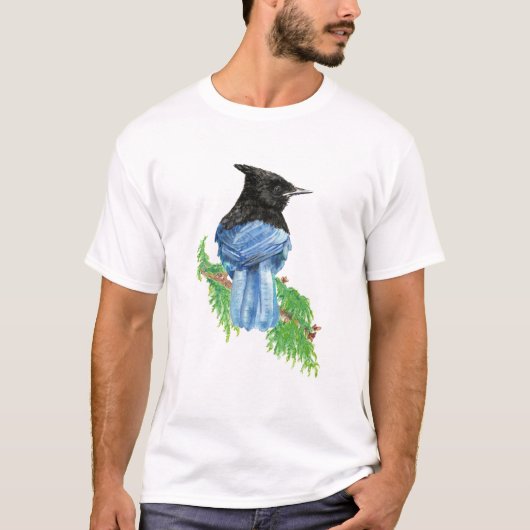 Stellar Jay Bird Arte e Cultura T-Shirt (Vorderseite)