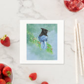 Stellar Jay Bird Bauernhof Rustikale Landschaft Ar Serviette (Beispiel)