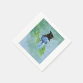 Stellar Jay Bird Bauernhof Rustikale Landschaft Ar Serviette (Ecke)